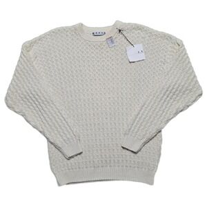 NWT Fenn & Wright Manson Sweater Mens XL Ivory Cable Knit Fisherman Heavy Chunky